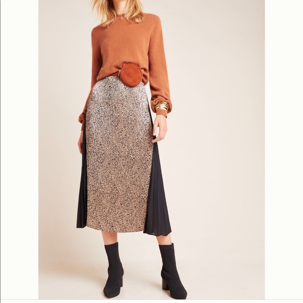 Riley Leopard Midi Skirt from Anthropologie